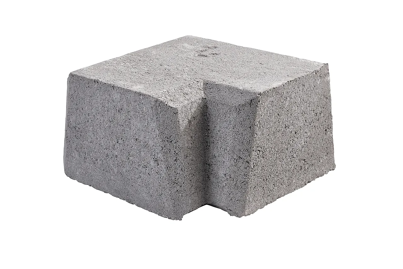 Støttemur mini grå hjørne 2 null - null - 2 - Miniatyr