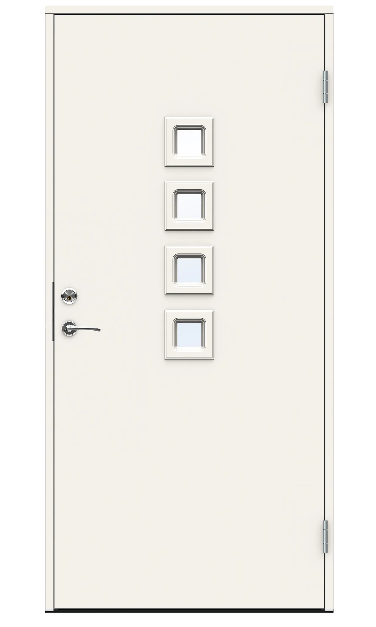 Michigan ytterdør med glass 90x210 cm venstrehengslet hvit Michigan ytterdør med glass 90x210 cm venstrehengslet hvit