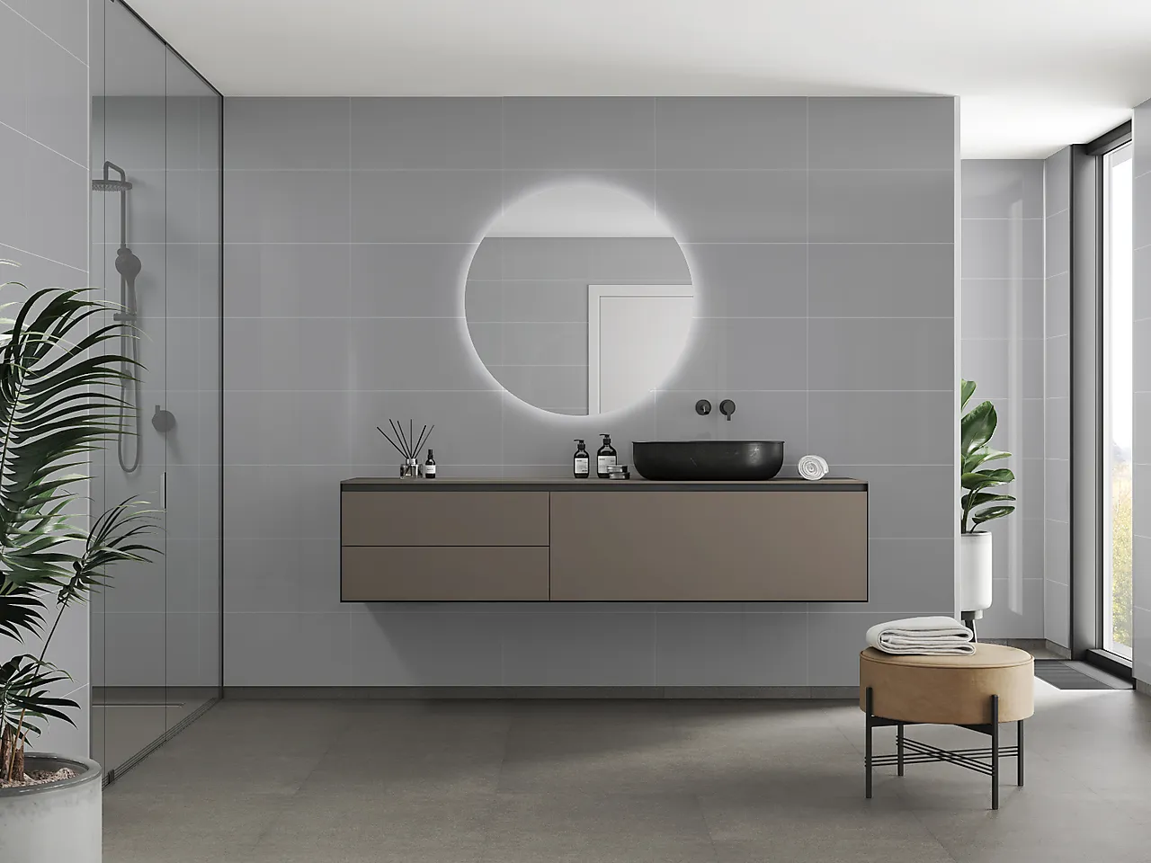 Baderomsp 4115m6030 medium grey 60x30cm 10x620x2400