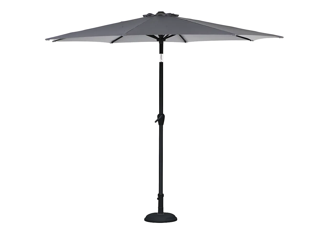 Parasoll med tilt Ø3 meter grå/sort