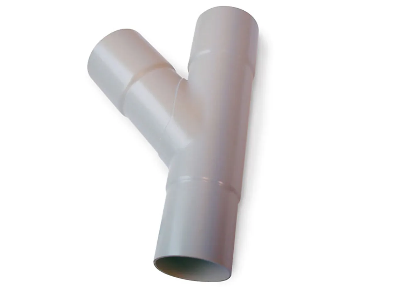 Grenrør 75gr 75/75mm grå til plast takrenner Grenrør 75gr 75/75mm grå til plast takrenner