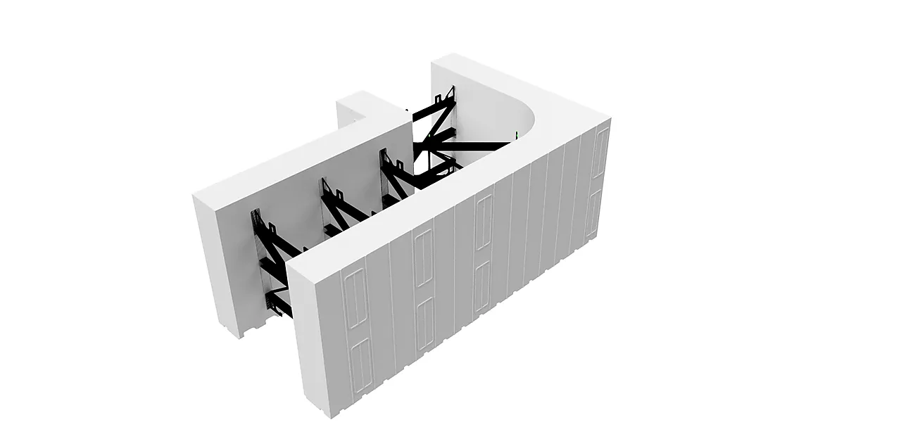 Thermomur 350hd toppblokk hj venstr utv mål pr stk 750x450x300
