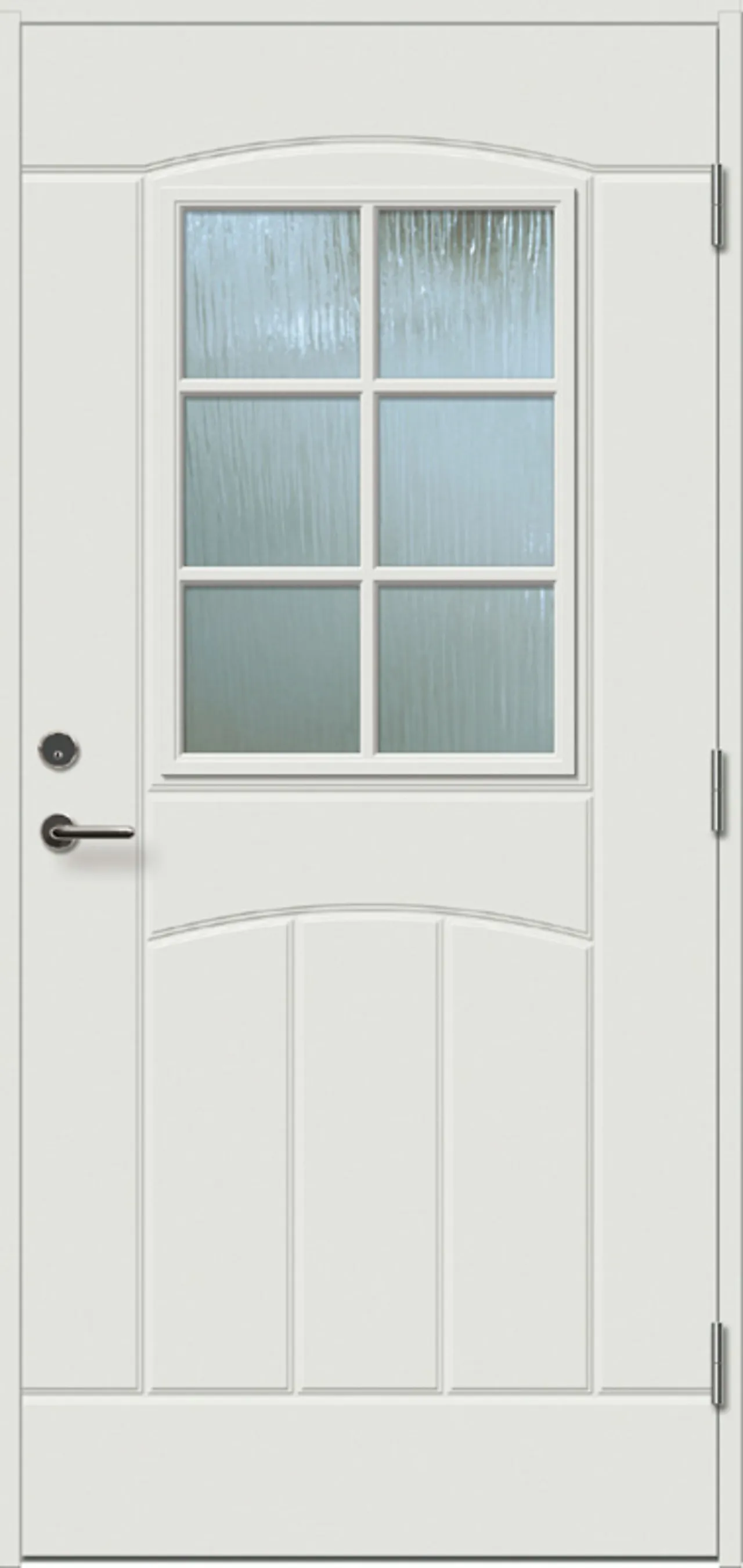 Ytterdør Siv hvit glass venstrehengslet 100x210 cm