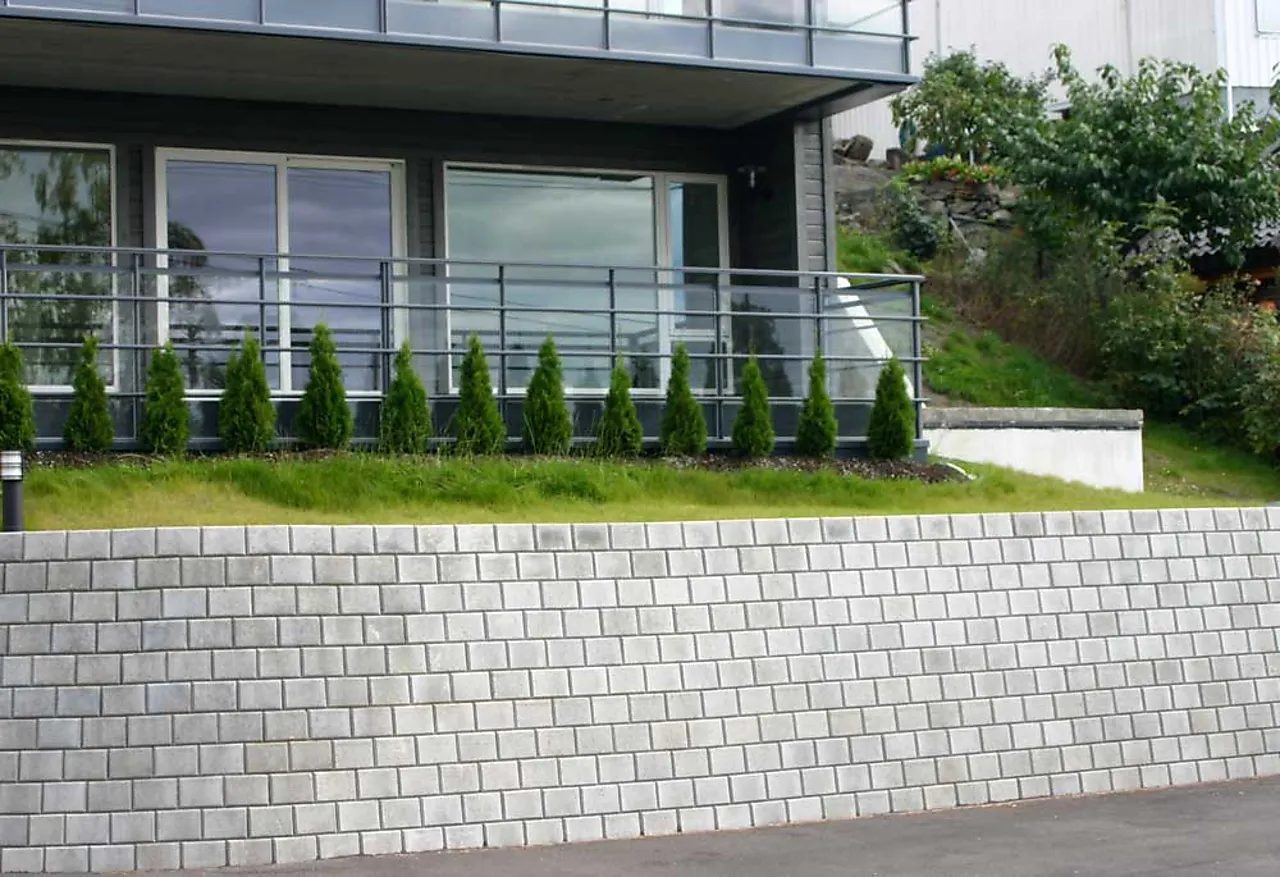 Støttemur mini 1/2 grå 12,5x34x17 cm null - null - 3 - Miniatyr