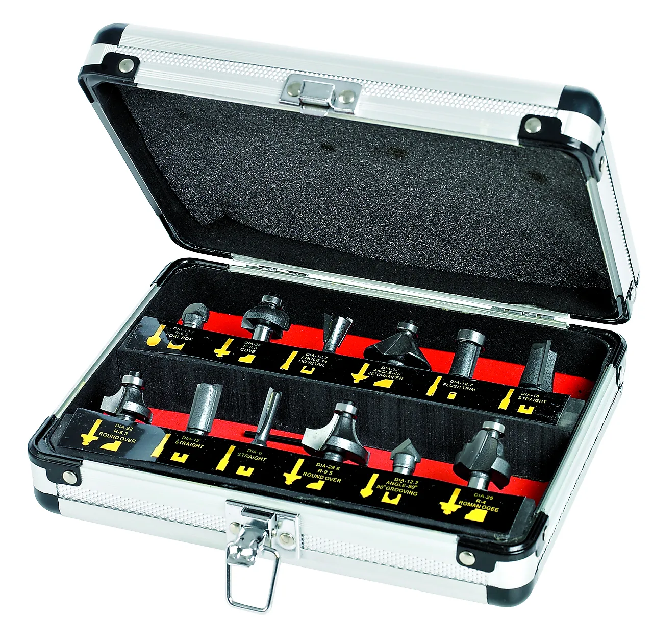 Fresestålsett hardmetall a12 hikoki aluminiumskoffert Fresestålsett hardmetall a12 hikoki aluminiumskoffert