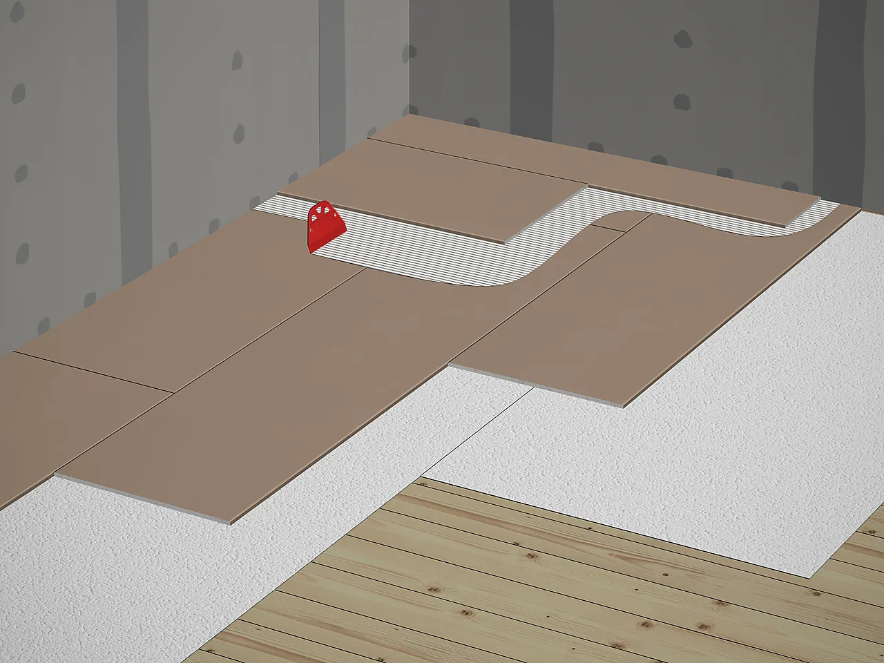 Gipsplate for gulv 600x2400x12,5 mm Gipsplate for gulv 600x2400x12,5 mm