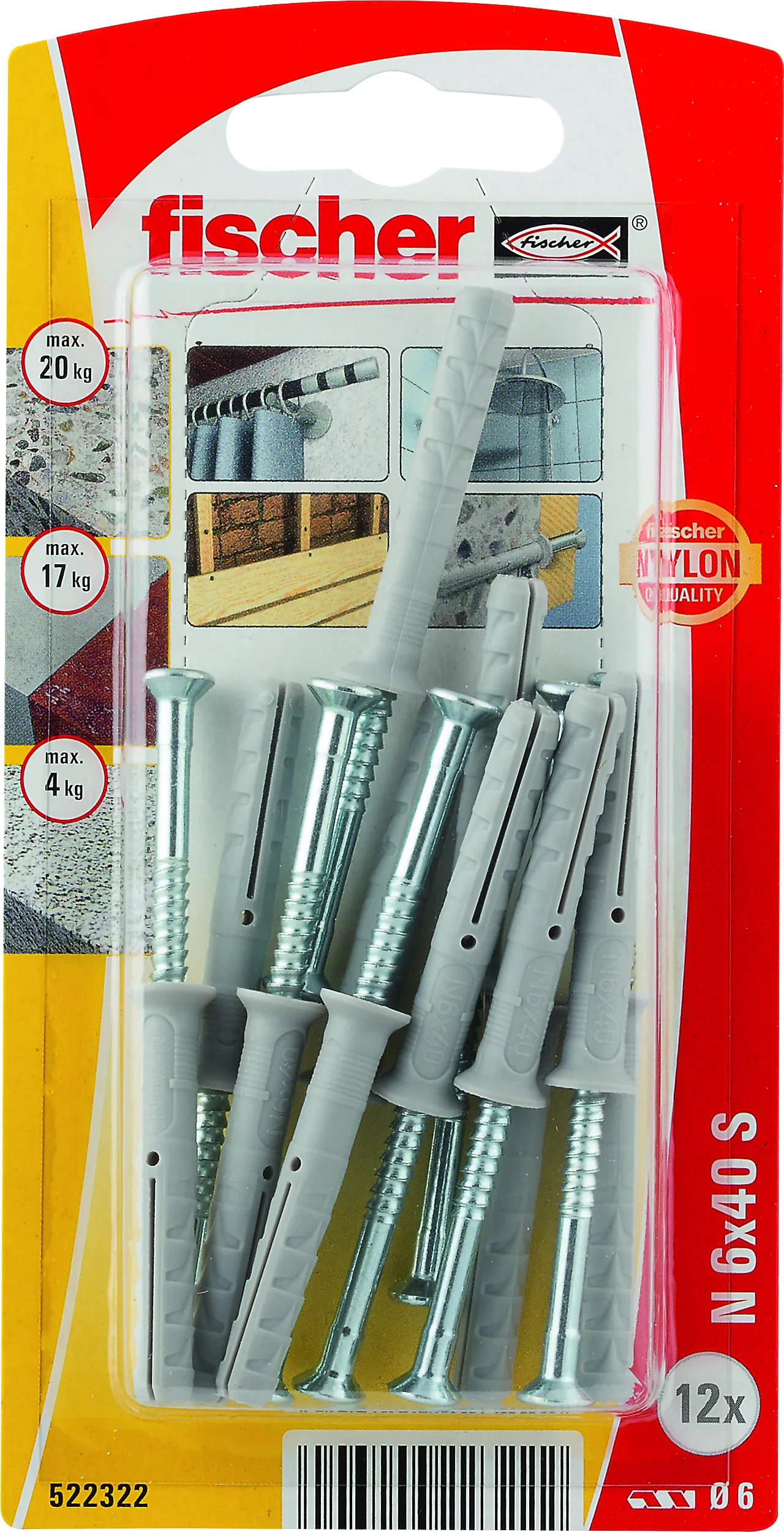 Spikerplugg N 6x40 mm bk null - null - 3 - Miniatyr