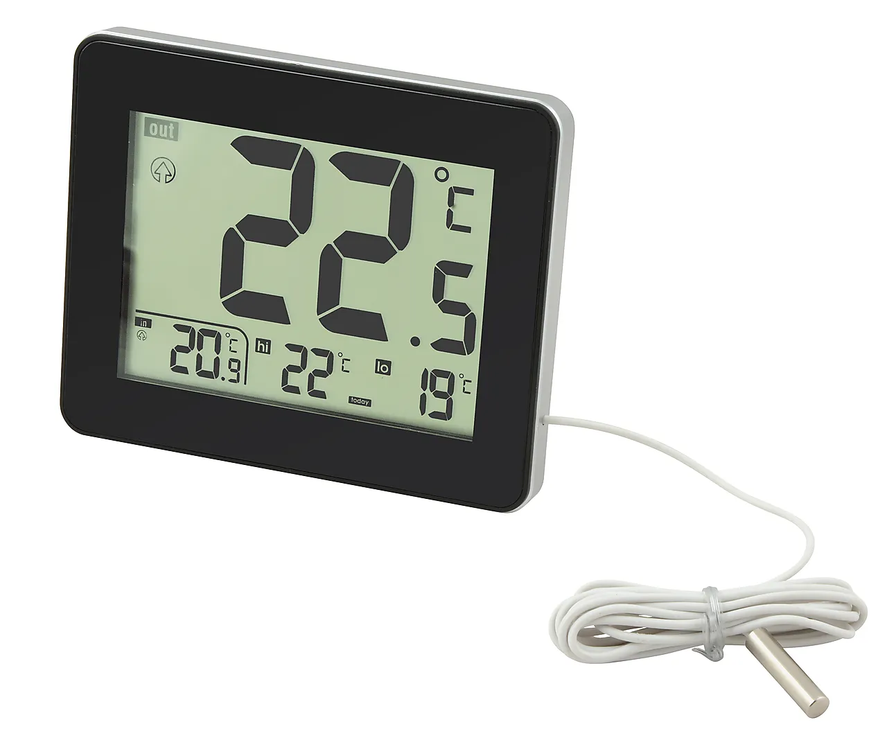 Termometer med ledning utendørs/innendørs