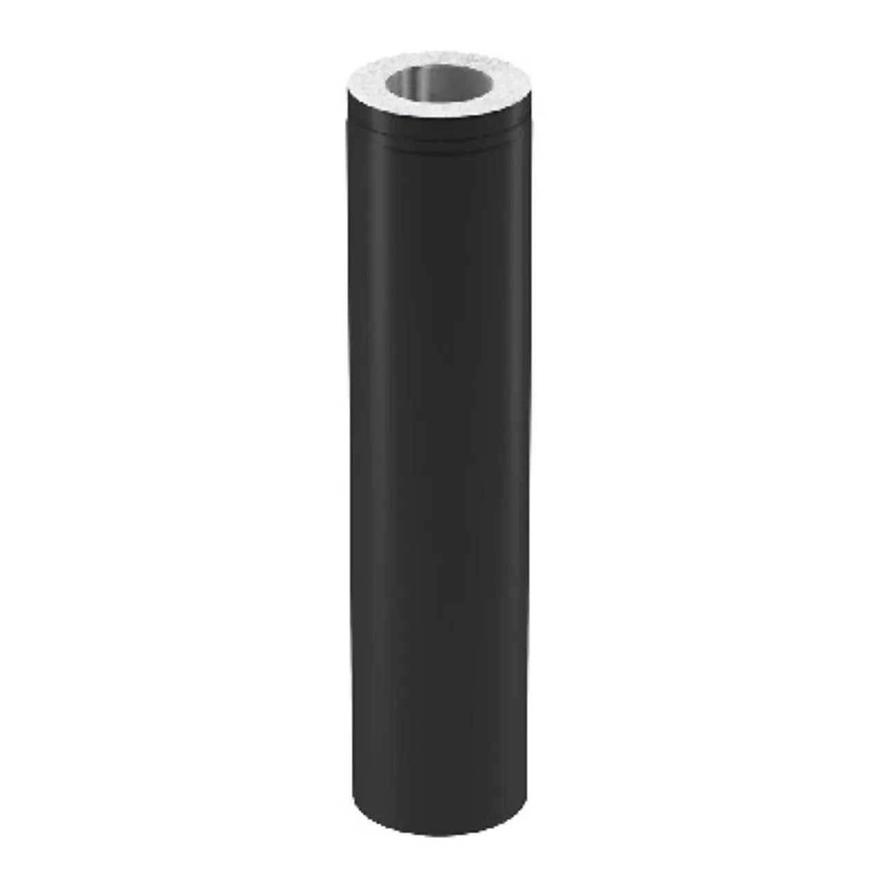 Startboksrør 50cm sort ø150 pmv25 enkelisolert ventilert
