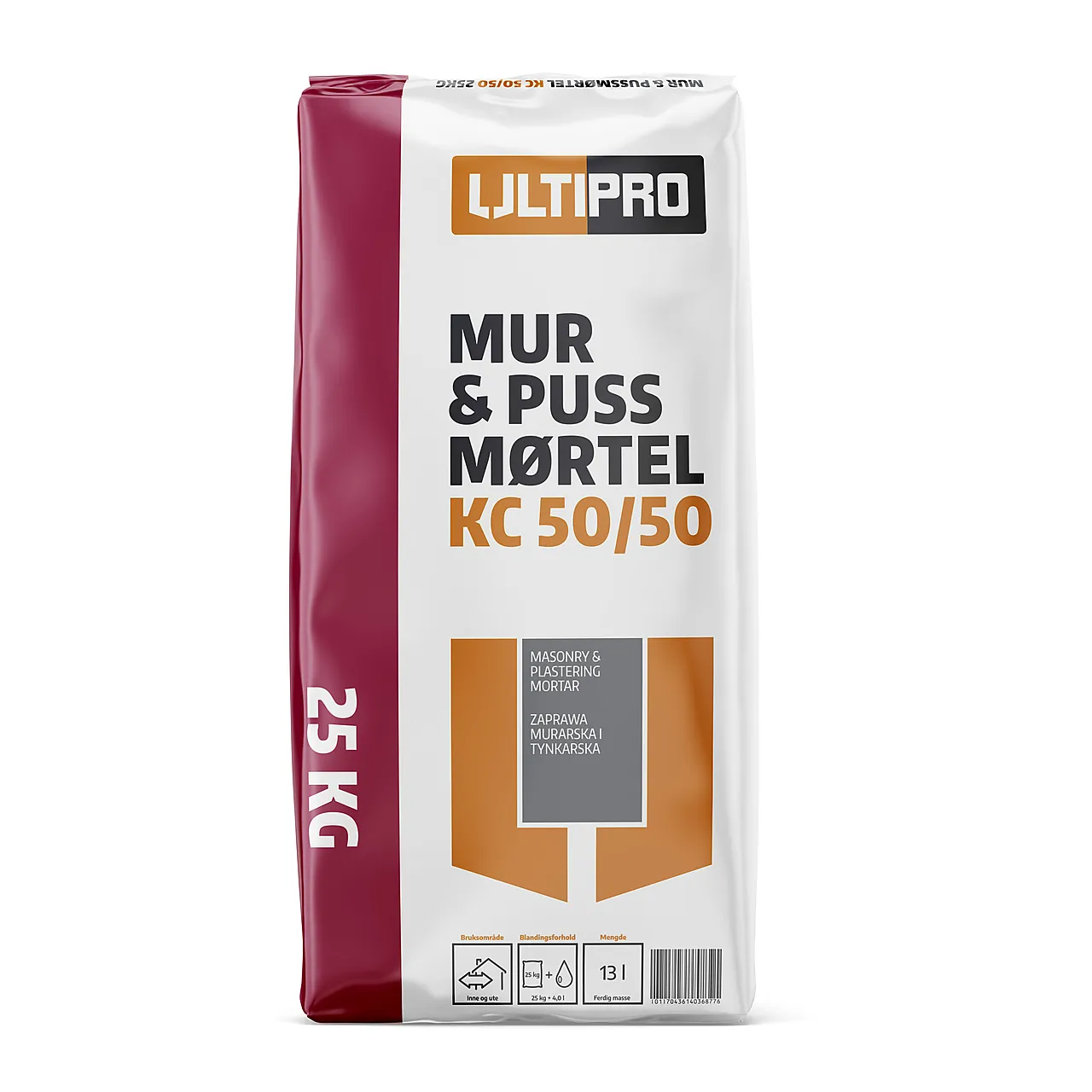 Mørtel mur/puss KC50/50 SG 25 kg Mørtel mur/puss KC50/50 SG 25 kg