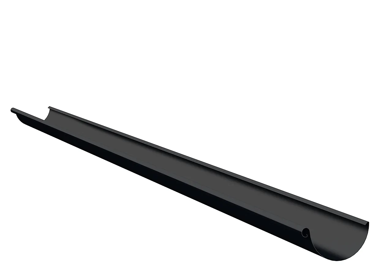 Takrenne stål 125/4000 sort lindab takrenne ø=125mm l=4m svrt null - null - 2 - Miniatyr