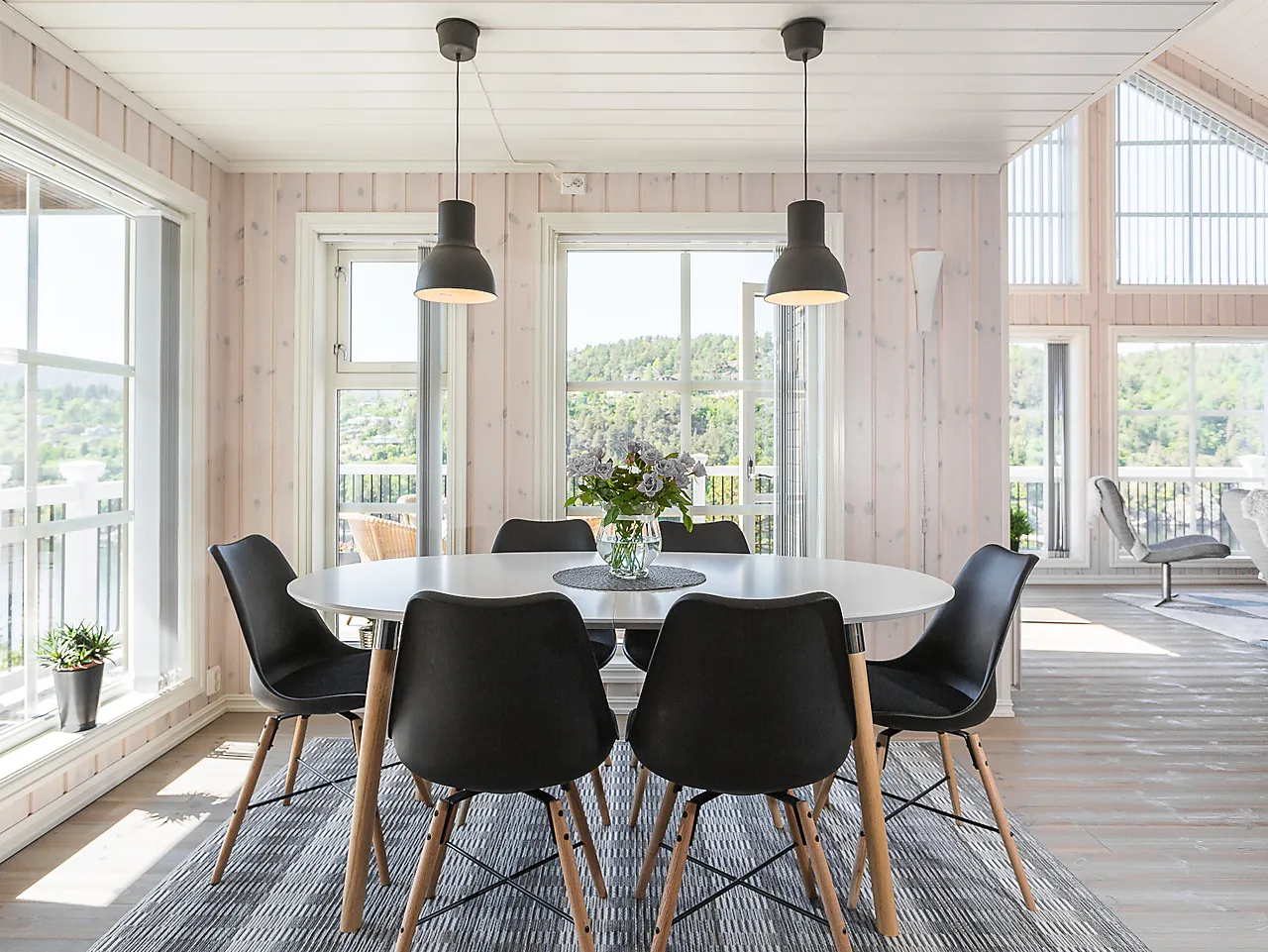 Faspanel furu 14x95 mm lakkert hvitpigmentert null - null - 3 - Miniatyr