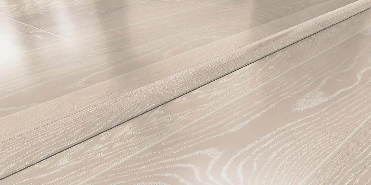 Kahrs 15mm Massiv T-list Eik Noveau Snow/Limesto