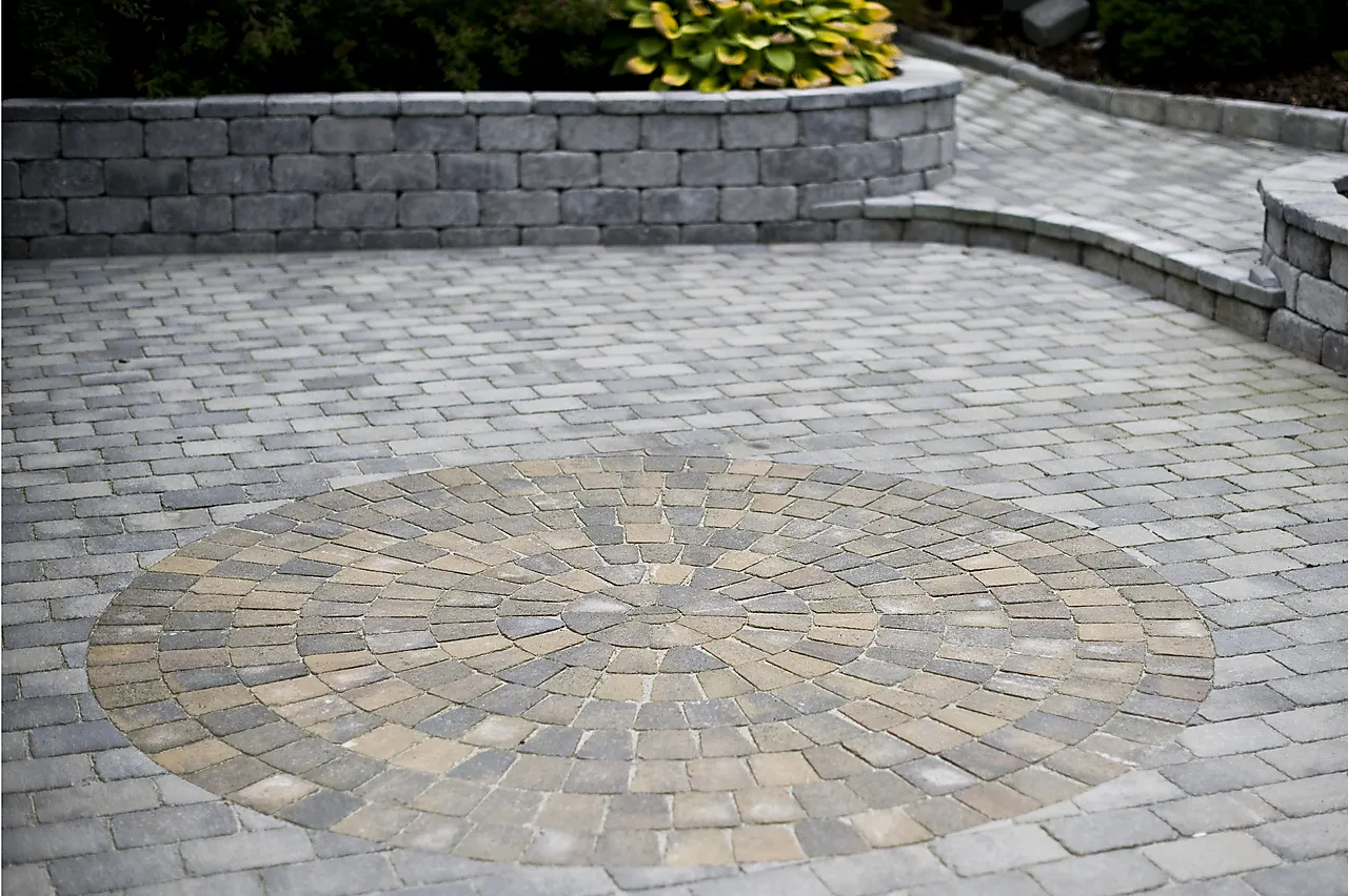 Belegningsstein Rådhus sirkel gråmix Belegningsstein Rådhus sirkel gråmix