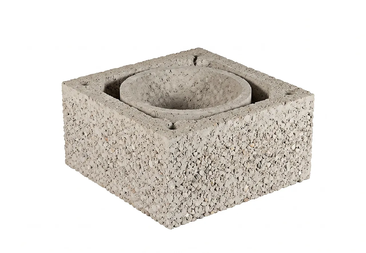 Ytterelement 44x44x20,5 ø20 sv solid vent