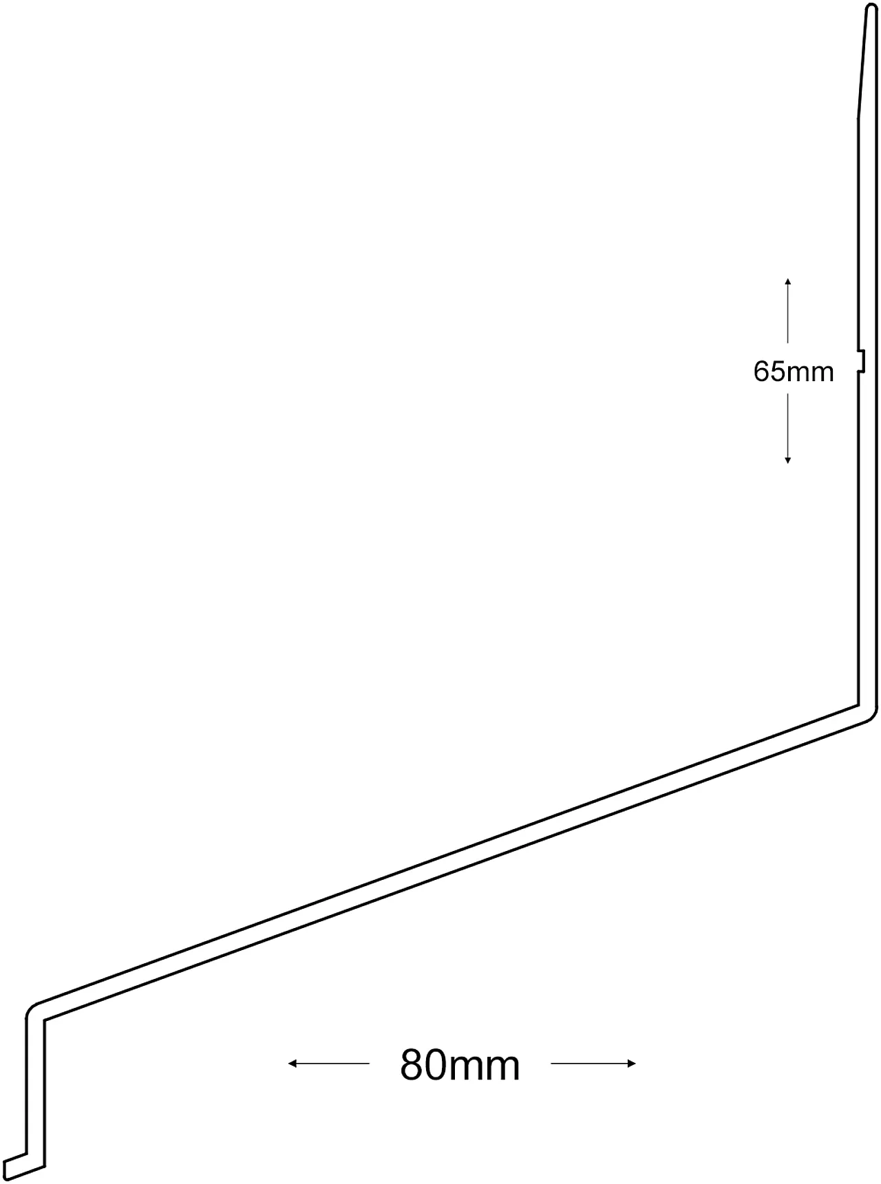 Vannbord aluminium over 5111 blank 1,65 m null - null - 3 - Miniatyr