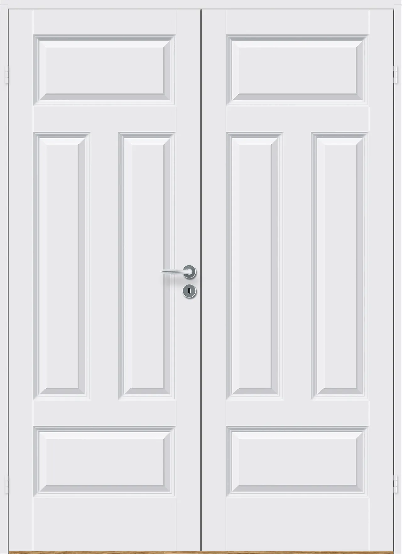 Dobbel innerdør Ida Kompakt hvit 153x210 cm