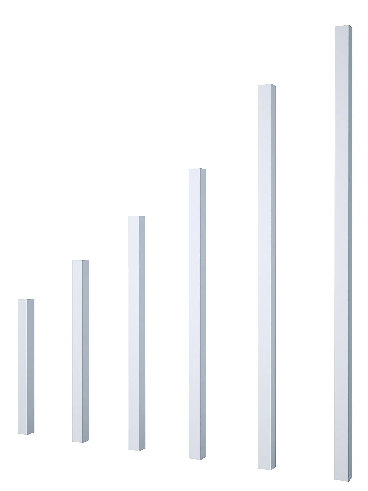 Stolpe hvitmalt heltre 70x70x1000 mm Stolpe hvitmalt heltre 70x70x1000 mm