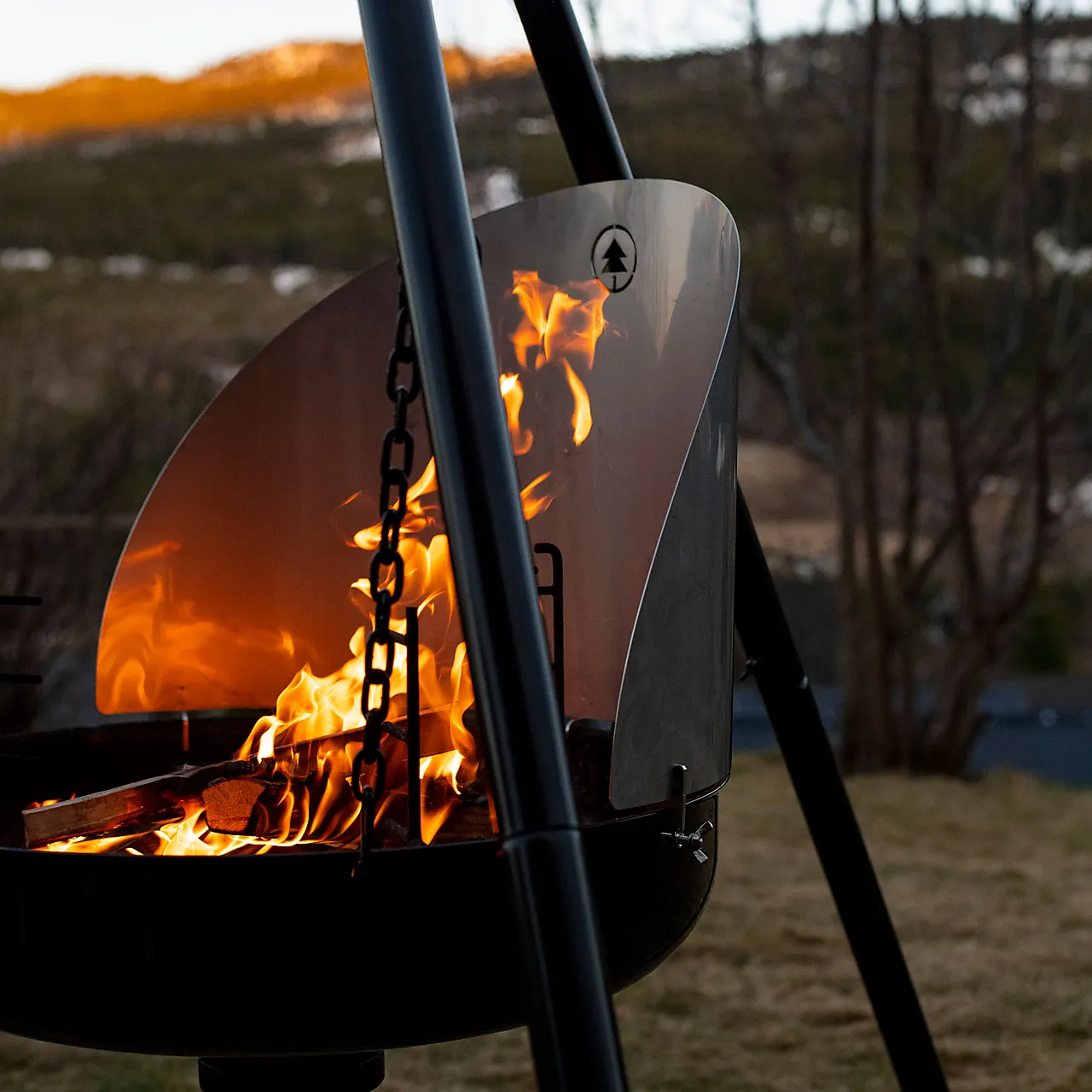 Vind- og varmeskjerm til bålpanne null - null - 3 - Miniatyr