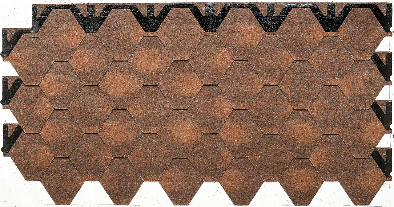 Takshingel Skrå Rustikk-Rød null - null - 3 - Miniatyr