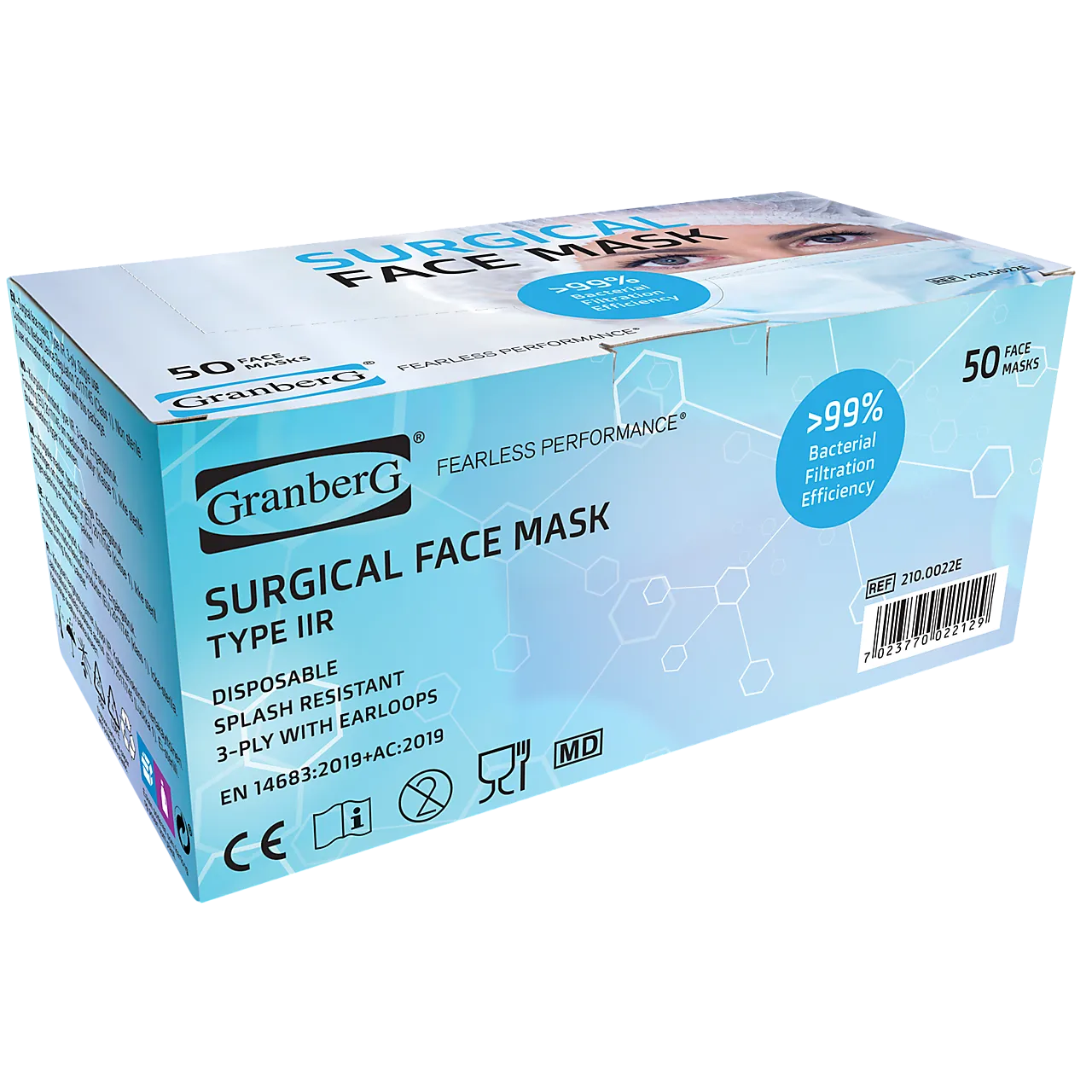 Munnbind kirurgisk type IIR null - null - 2 - Miniatyr