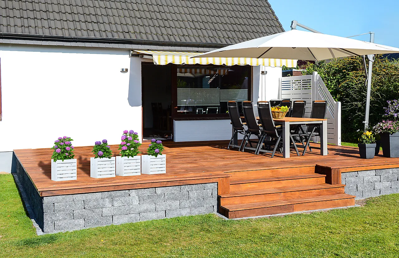 Blomsterkasse Melissa hvit 36x34x35 cm null - null - 2 - Miniatyr