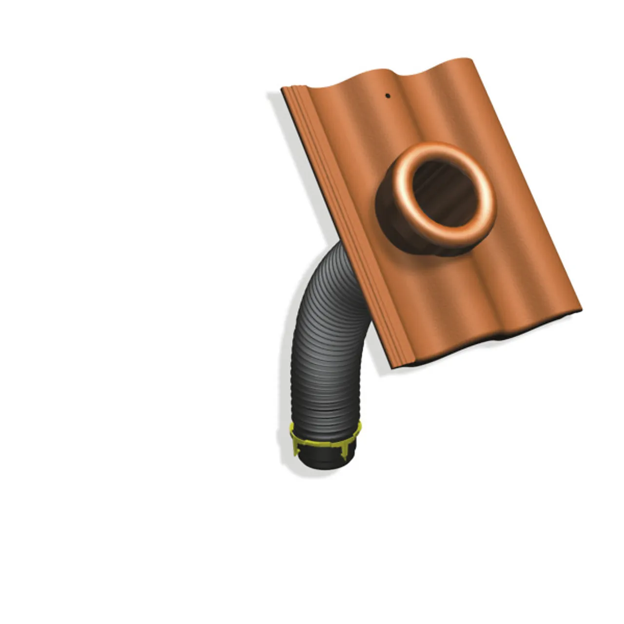 Avløpslufter i betong teglrød