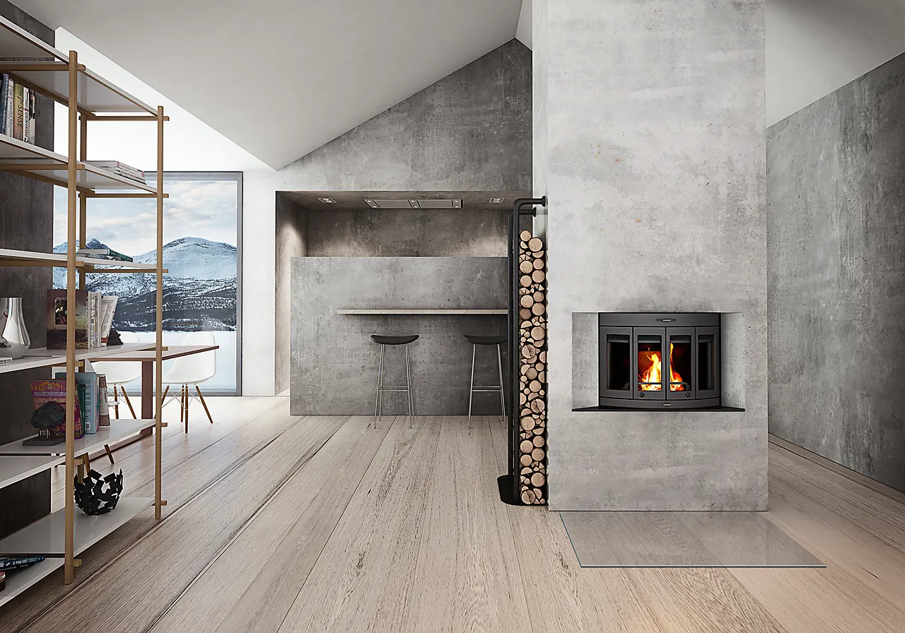 Peisinnsats Jøtul I 400 Harmony sort lakk null - null - 2 - Miniatyr