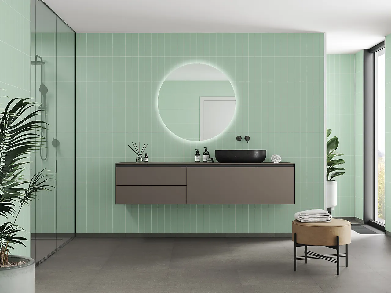Baderomspanel 3085 08x30cm light green null - 8x30 - 2 - Miniatyr