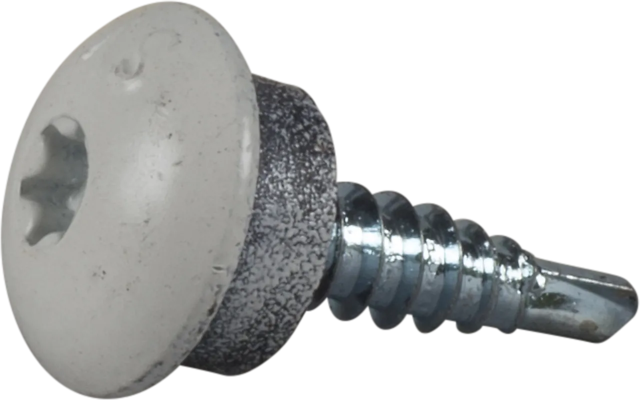 Farmerskrue hvit 4,8x20 fzb -250 decor redusert borspiss ral 9010 null - null - 2 - Miniatyr