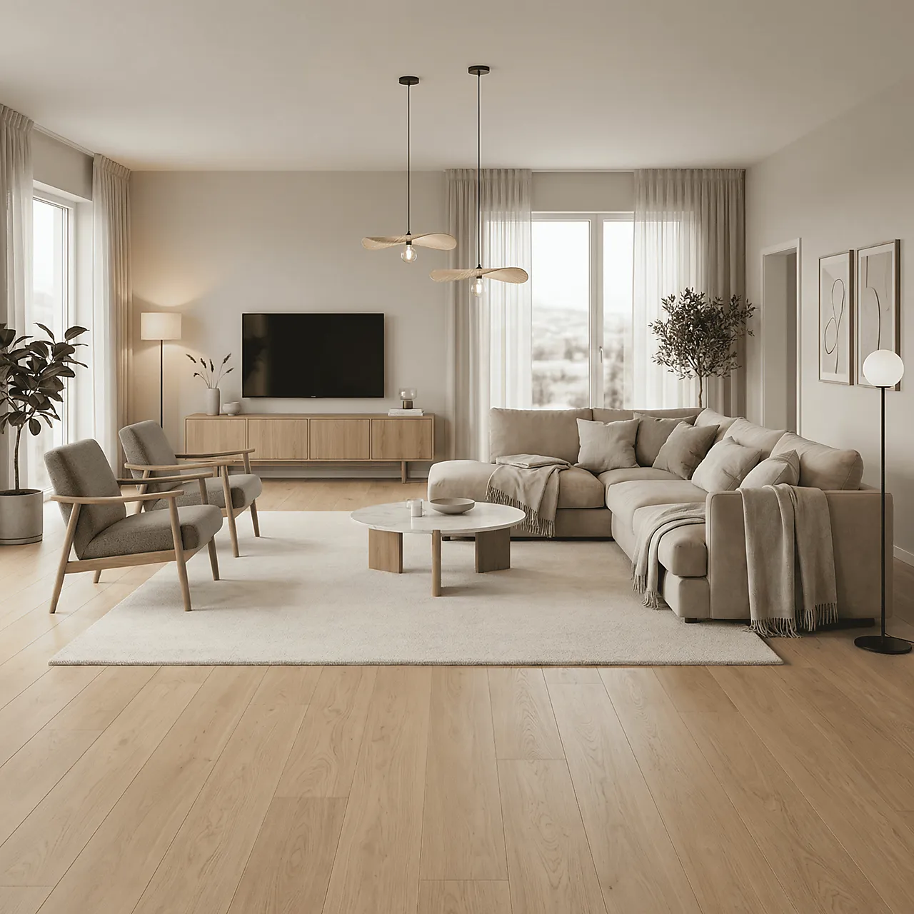 Parky finert tregulv Summit oak premium Ivory