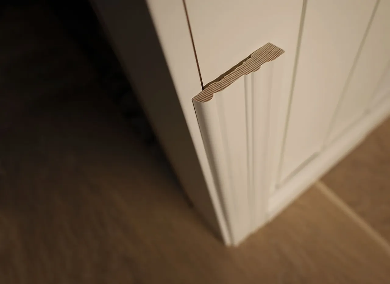 Karmlist furu CW152 profilert hvit bomull S0502-Y 15x70 mm null - null - 2 - Miniatyr