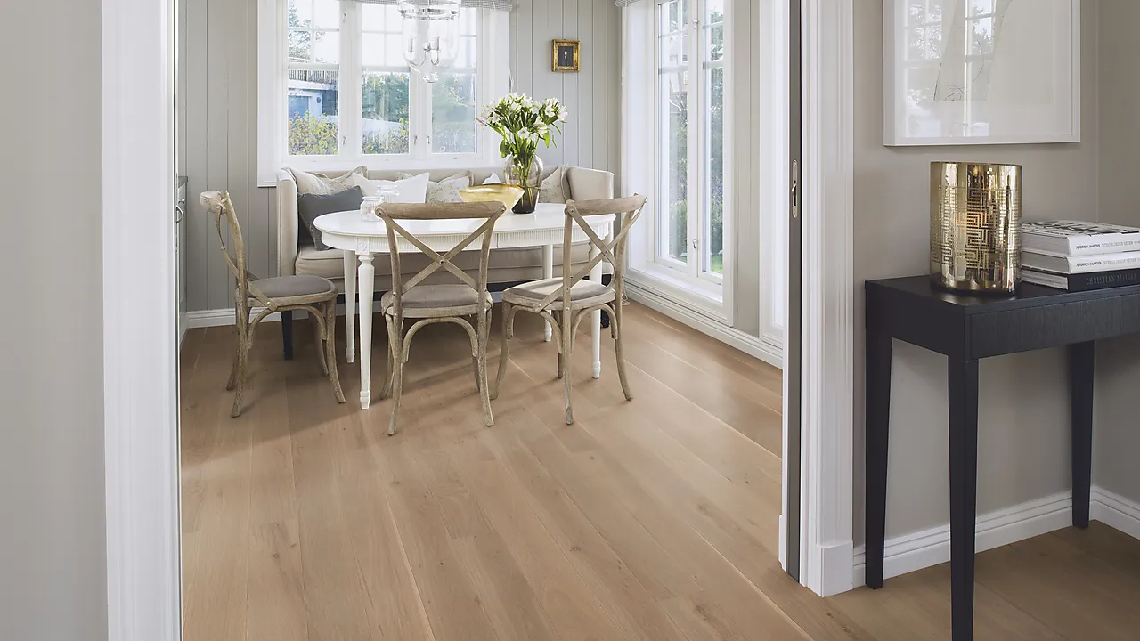 Parkett eik sand plank m/fas olje 14x138x2200mm plank live natural null - null - 3 - Miniatyr