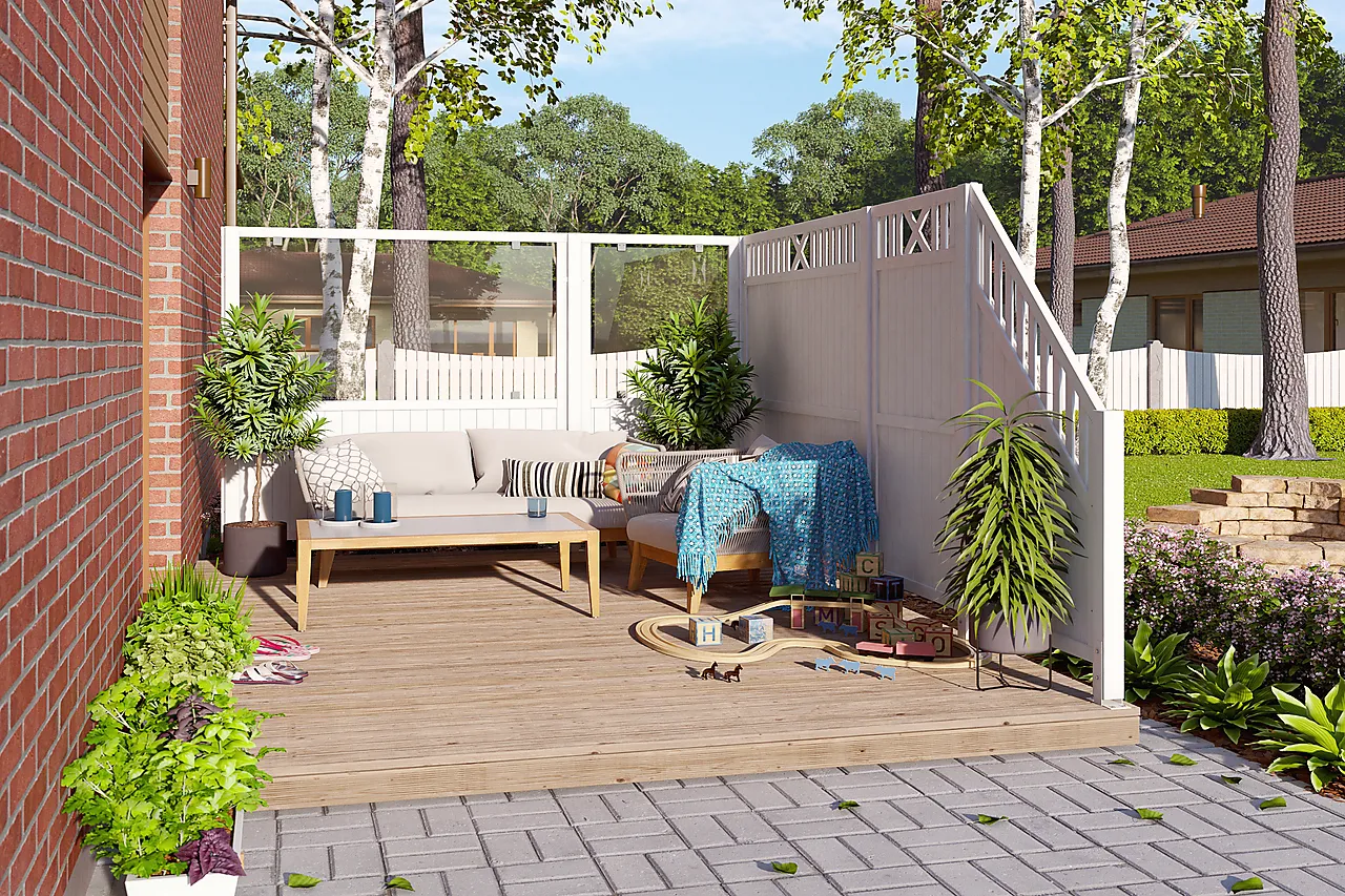 Levegg Karina 1 hvitmalt 90x180 cm null - null - 2 - Miniatyr