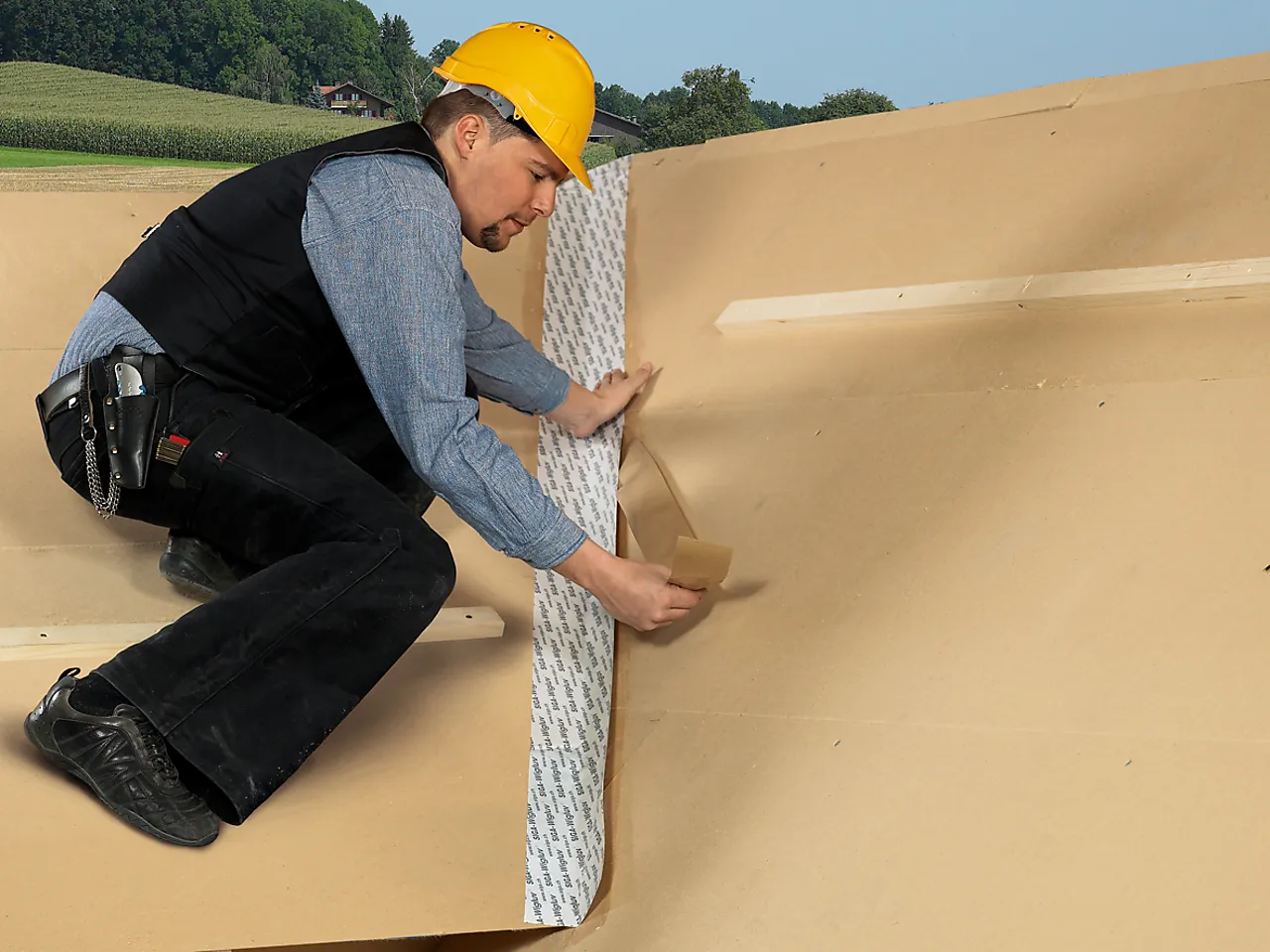 Tape til vindtetting 150 mm x 25 meter null - null - 2 - Miniatyr