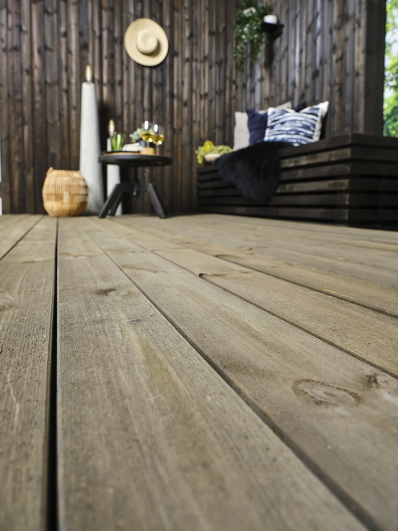 Terrassebord royalimpregnert natur Concise furu Uno 28x120 mm null - 28x120 - 3 - Miniatyr