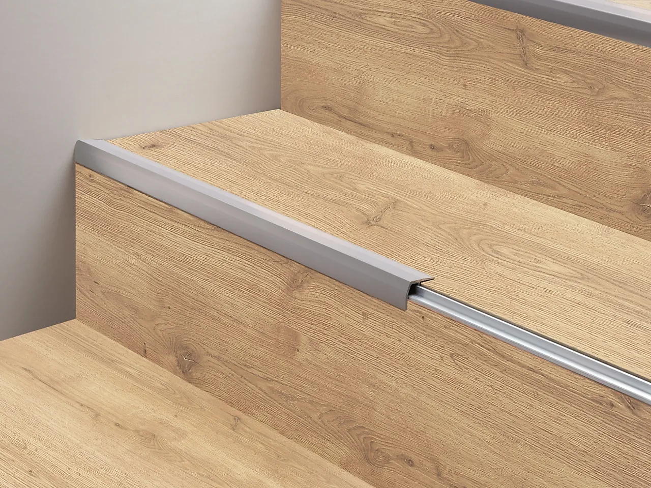 Trappenese profil aluminium 1 meter Trappenese profil aluminium 1 meter