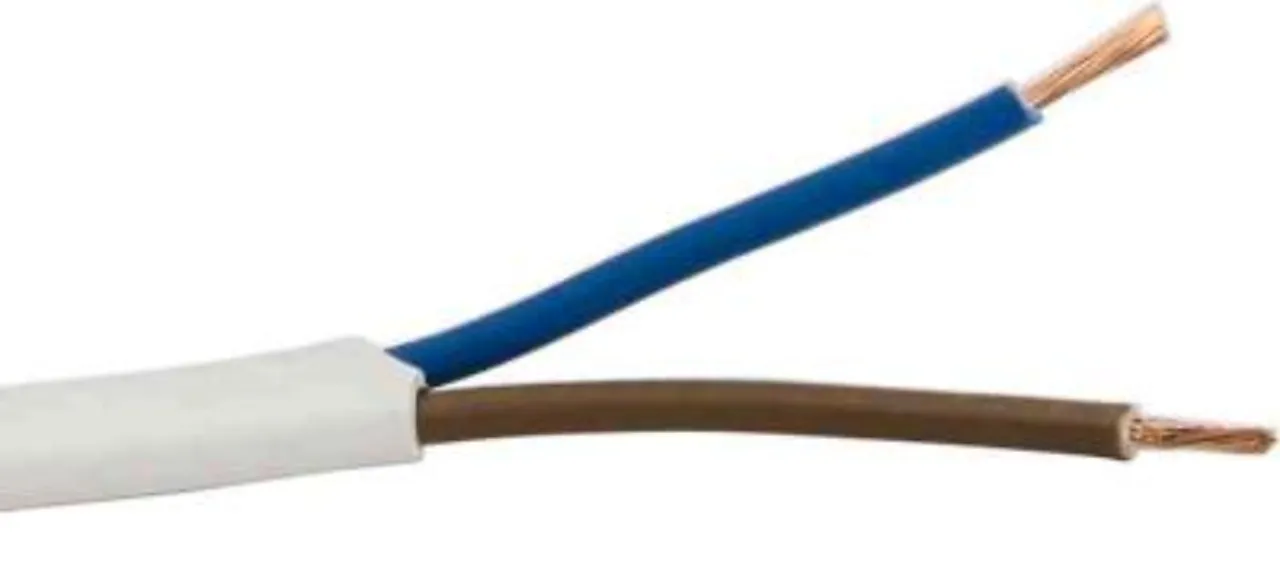 Kabel pl 2x0,75 hvit 5m/ring h03vvh2-f